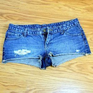 Women's Low Rise Distressed Short Shorts